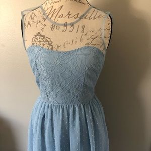 Powder blue sheer top dress 👗